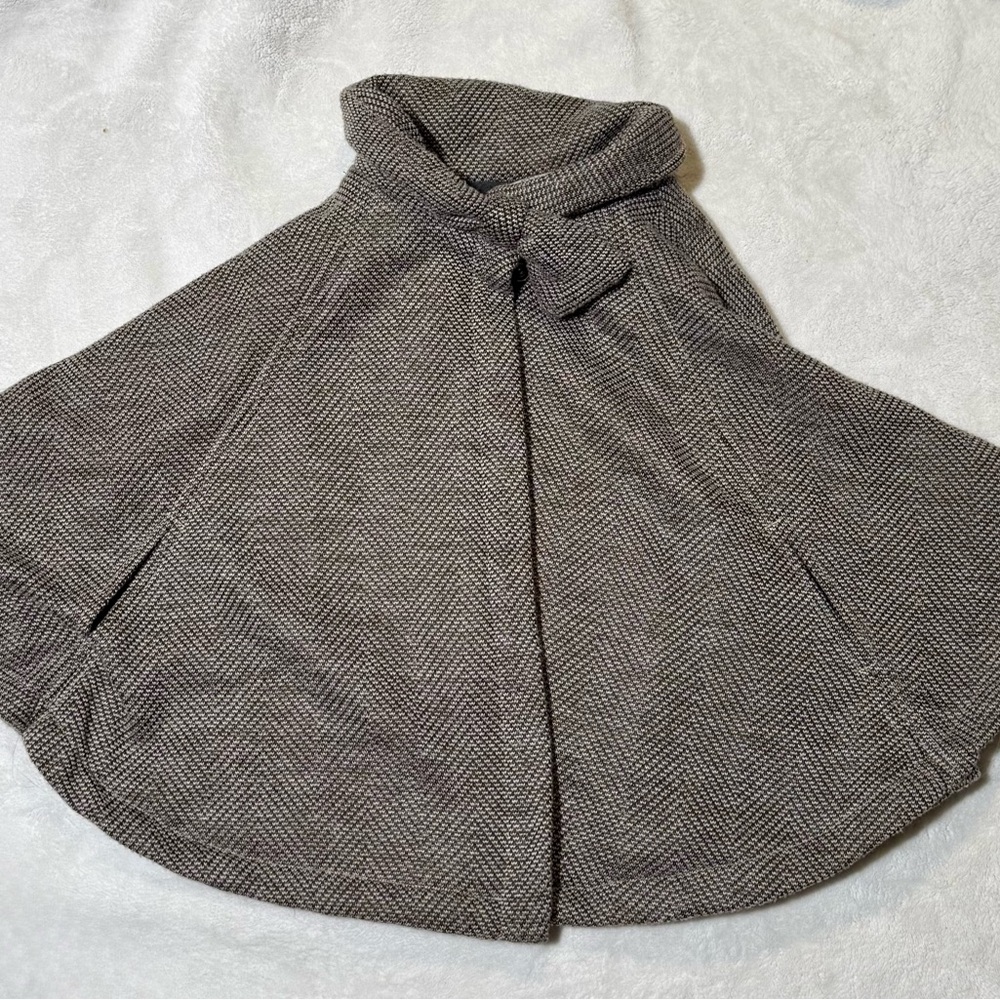 Chic Toddler Max Studio Herringbone Cape with Bow